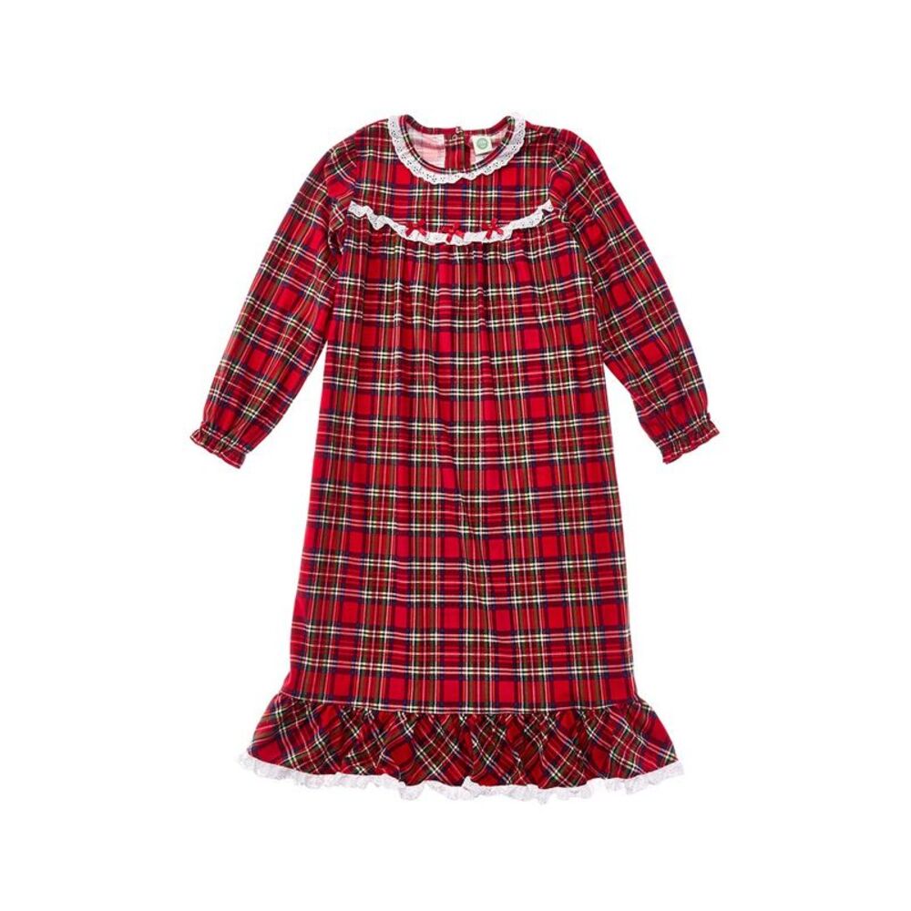Little Me Girls Plaid Gown